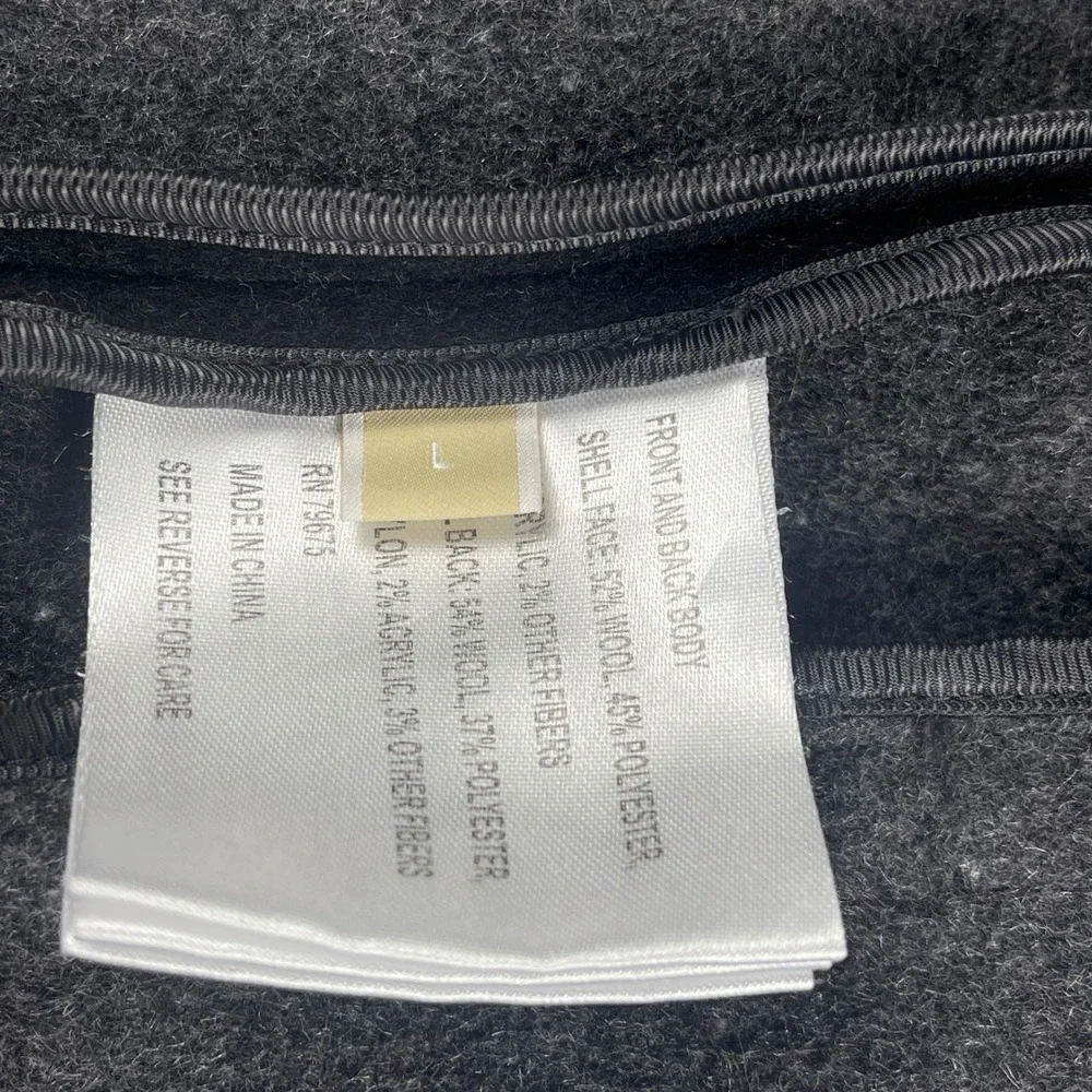 Michael Kors Coat Women L Gray Wool Blend Oversized Collar Wrap Jacket